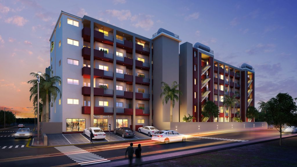 Buildnet Najjera Heights (Apartments For Sale) Front View-Night